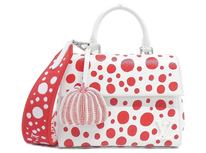 Louis Vuitton Epi Cluny Mini-Handtasche Weiß Rot