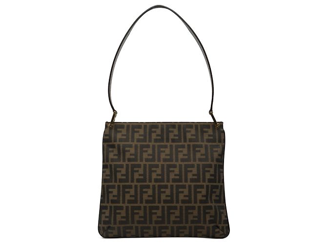 Fendi Brown Zucca Canvas Shoulder Bag