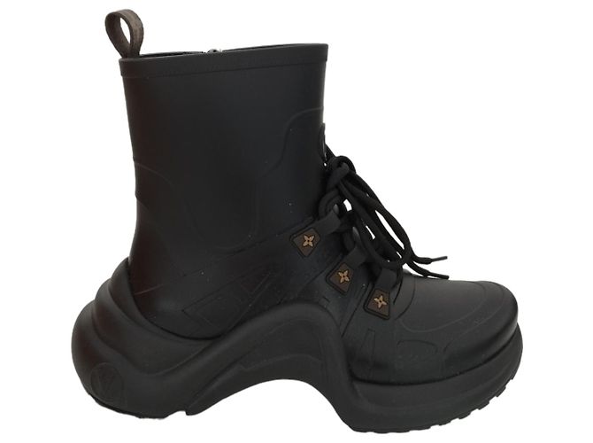 Sneakers alte Louis Vuitton Archlight in gomma nera opaca Nero