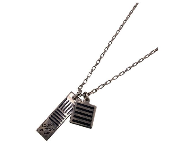 Collar Péndulo Damier Louis Vuitton Plata