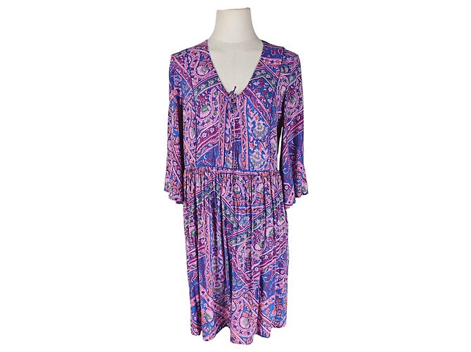 Lila Blumenkleid BA&SH