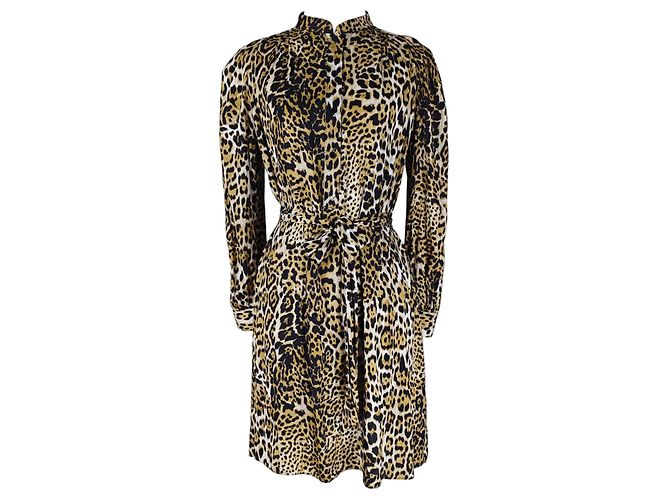 Zadig & Voltaire Langärmliges Leopardenkleid Braun