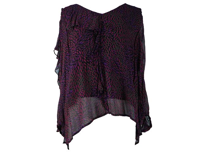 Set Blusa a Maniche Lunghe Multicolore e Gonna Midi BA&SH