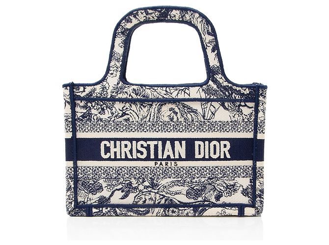 Book Tote Mini Tote Book Toile De Jouy Dior Blu