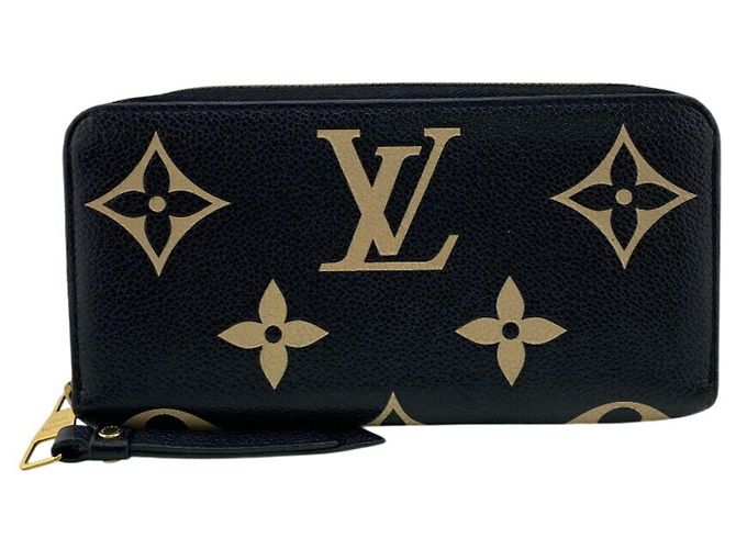Louis Vuitton Zippy Wallet Monogram Empreinte Long Black