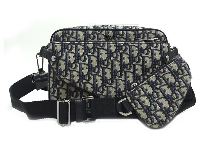 Borsa a Spalla 3 in 1 Christian Dior Saddle Blu navy