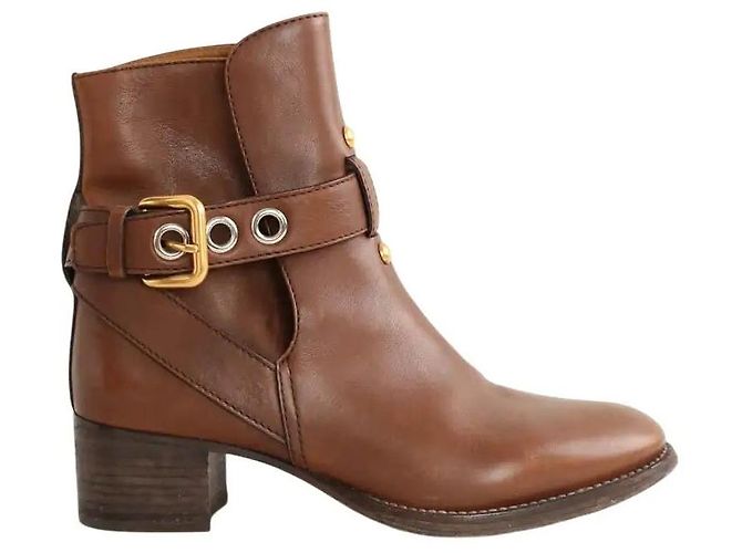 Chloé Boots à boucles marron