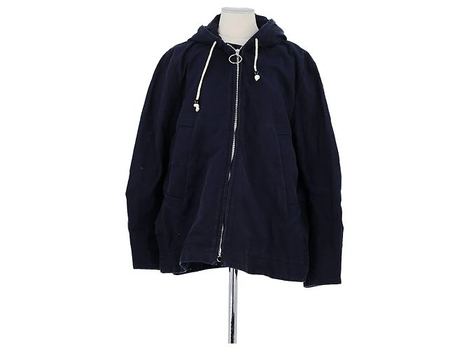 Acne Giacca in cotone blu navy