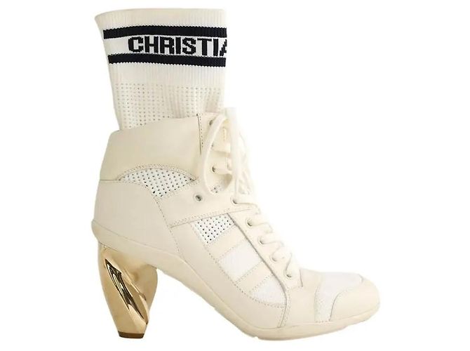Dior Boots à lacets blanches