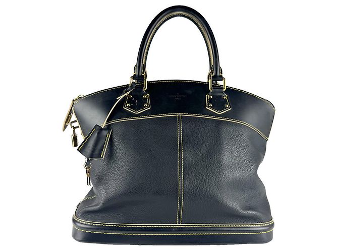 Borsa Louis Vuitton Suhali Lockit MM Nero