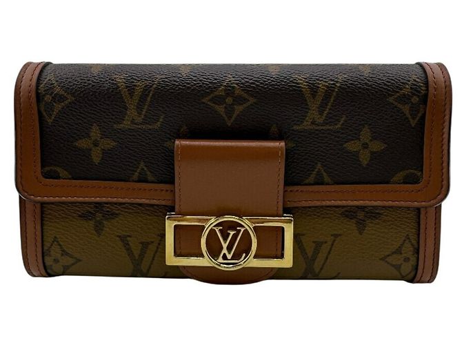 Sarah Louis Vuitton Monogramm Wende Geldbörse Braun