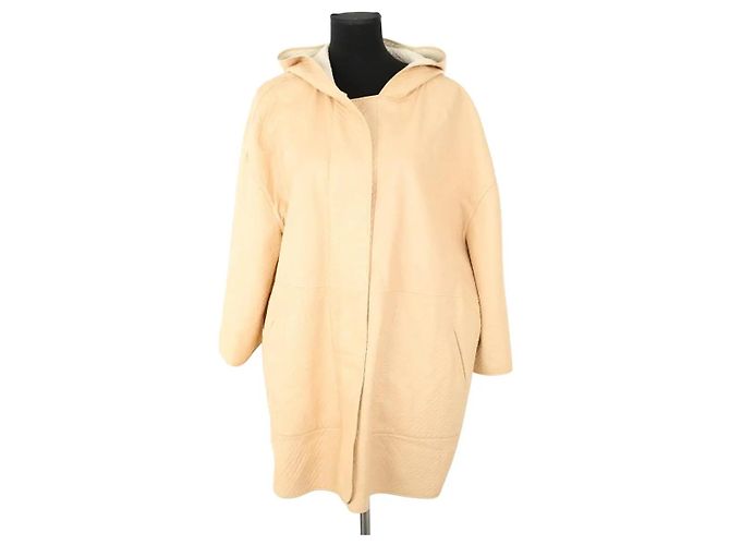 Maison Ullens Beige leather coat