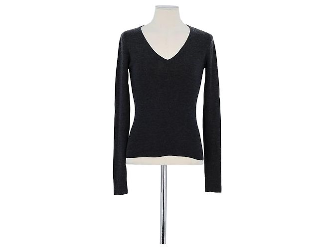 Prada Pull en coton anthracite Gris anthracite