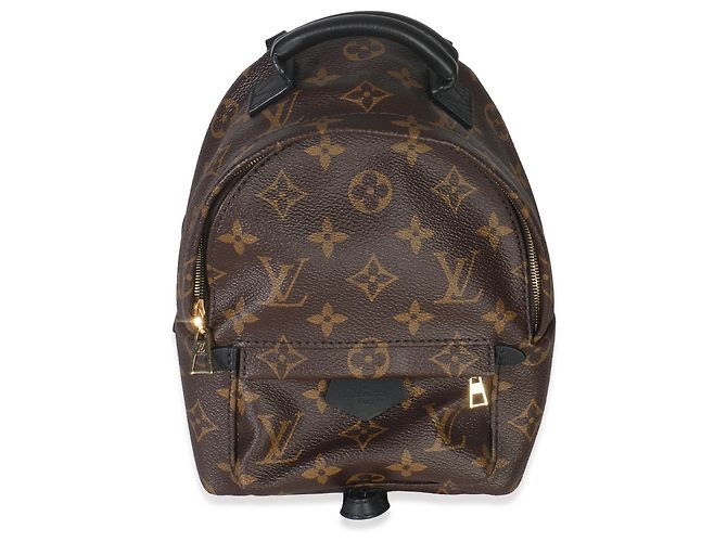 Mini Palm Springs in tela Monogram Louis Vuitton Marrone Nero
