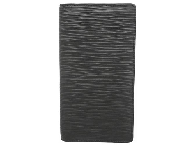 Brazza Louis Vuitton Epi Leather Long Wallet Black