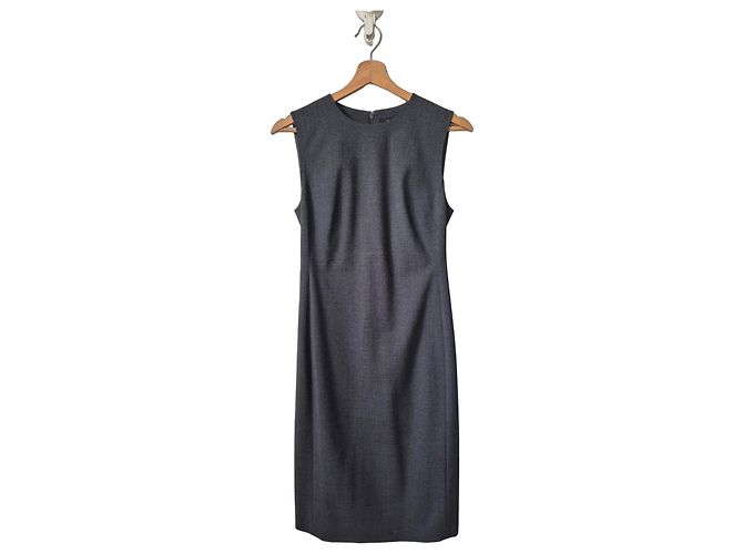 Theory Wollkleid ärmellos grau