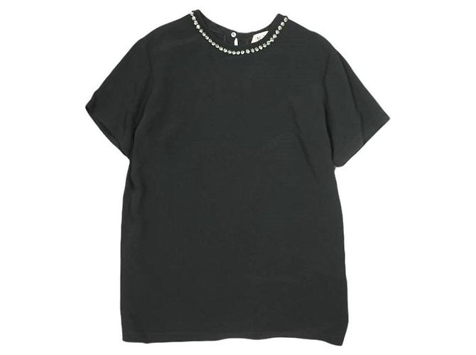 Autre Marque N°21 23S-G061-5336 Top de Acetato e Rayon Preto