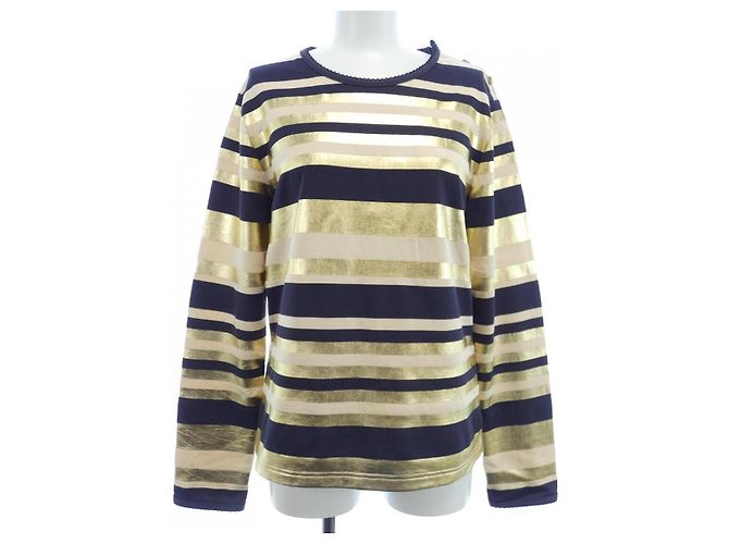 Timeless Camiseta Chanel Azul Dorado Azul marino