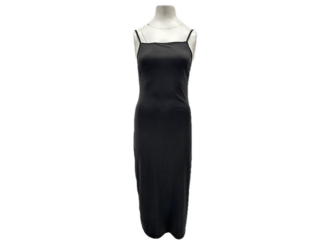 Maje schwarzes Polyester Kleid Größe 36