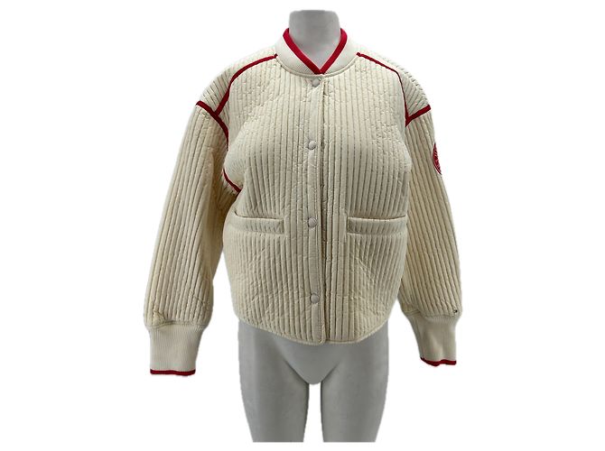 Tommy Hilfiger Beige gesteppte Jacke