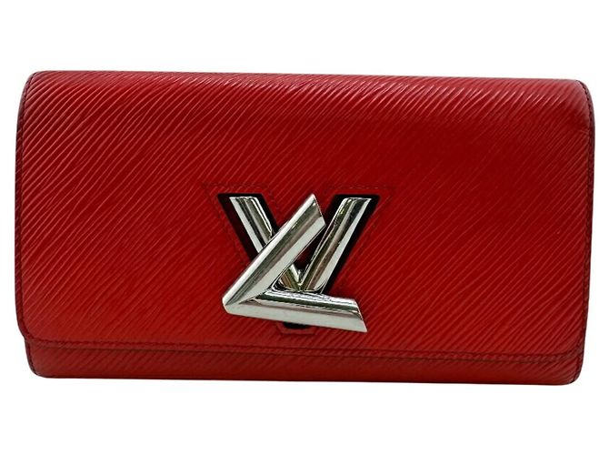Twist Cartera larga de cuero Epi Louis Vuitton Roja