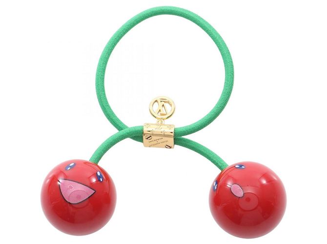 Cubo de Cabello Cherry LV x TM de Louis Vuitton Roja Verde