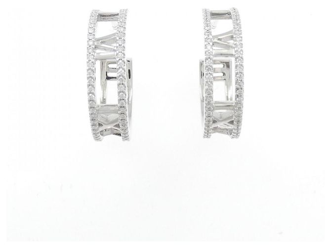 Tiffany & Co Pendientes Tiffany Atlas Hoop Blanco