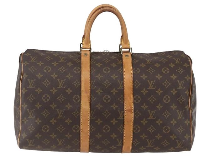 Louis Vuitton Keepall Bag Monogram Canvas 45 Brown