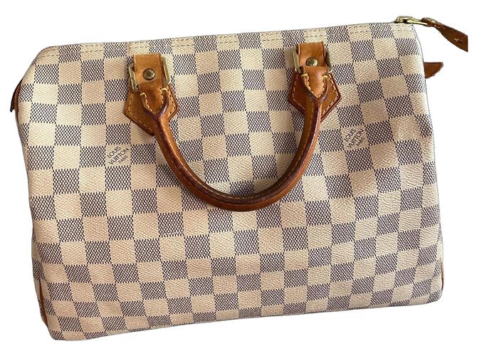 Bolsa Speedy Louis Vuitton Damier Azur Bege