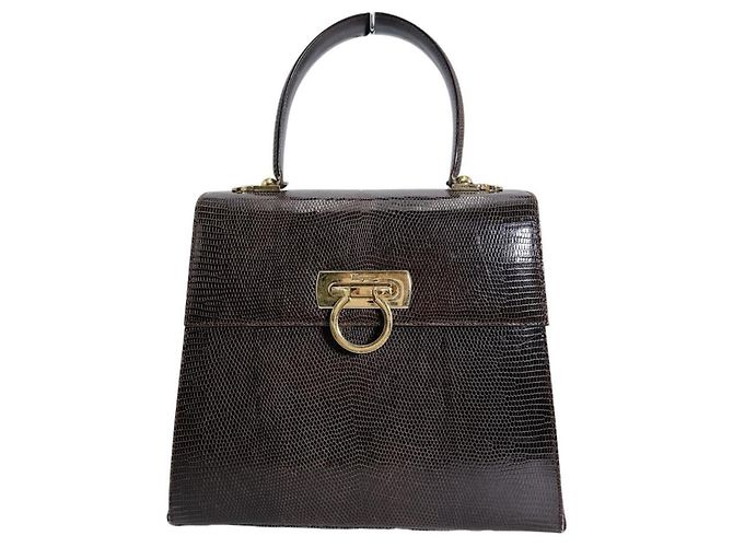 Borsa marrone Salvatore Ferragamo