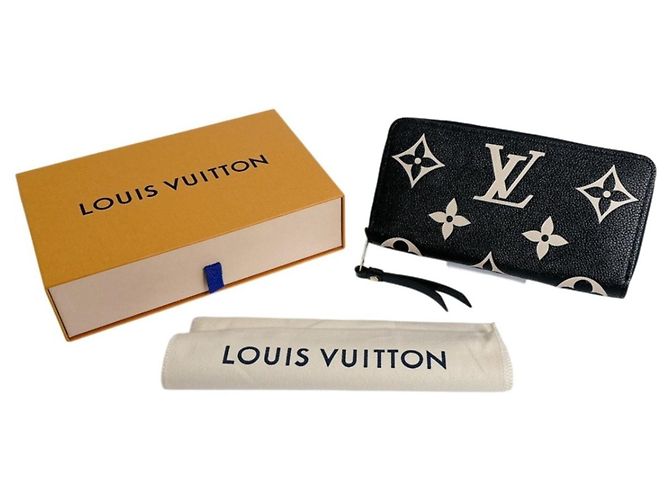 Cartera Zippy Monogram Empreinte Louis Vuitton Negro Beige