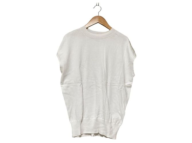 Autre Marque Ärmelloses Stricktop MIDIUMISOLID Weiß