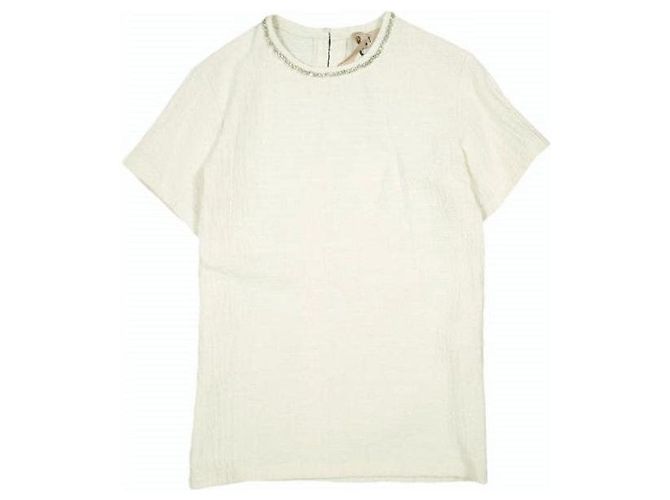 Autre Marque Blusa Bijou N°21 24SS en Mezcla de Algodón Blanco Blanco roto