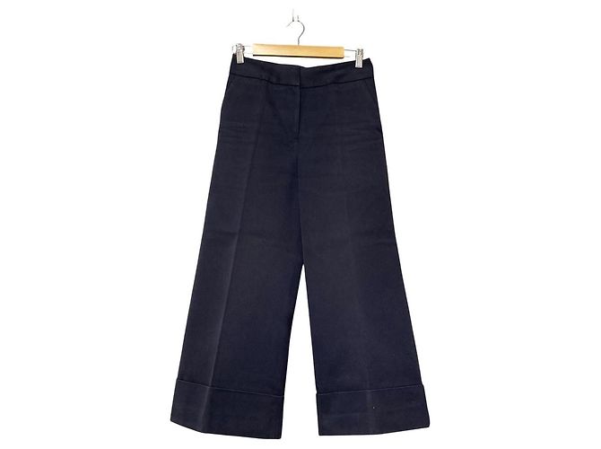 Autre Marque Calças largas de algodão CINOH Azul Azul marinho