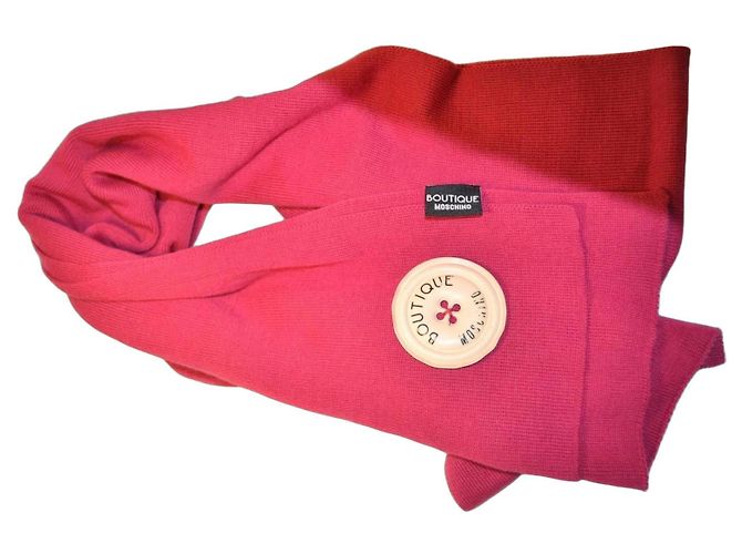 Sciarpa Moschino in lana rosa