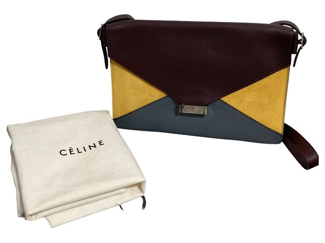 Céline Borsa a Spalla Celine Diamond Marrone Giallo 