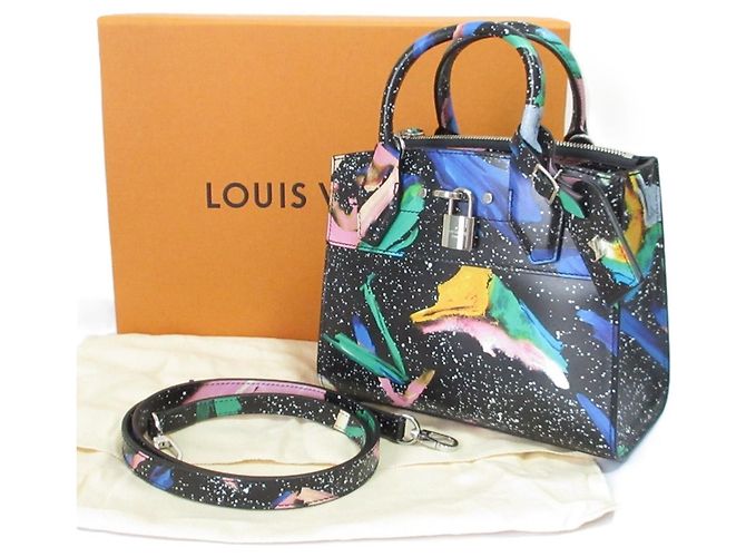 Borsa Louis Vuitton City Steamer Mini Splash 2 in 1 Nero Multicolore