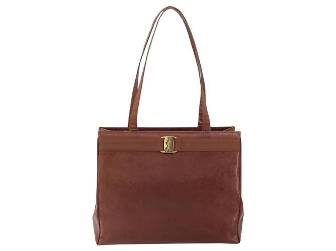 Borsa Vala in pelle Salvatore Ferragamo Marrone