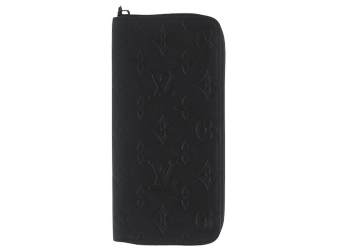 Portafoglio Zippy Louis Vuitton in pelle nera Shadow Nero