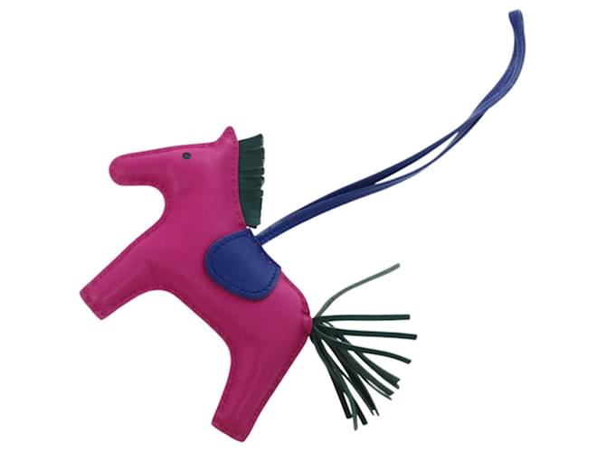 Porte-clés Hermès Rodeo MM Rose Bleu Violet 