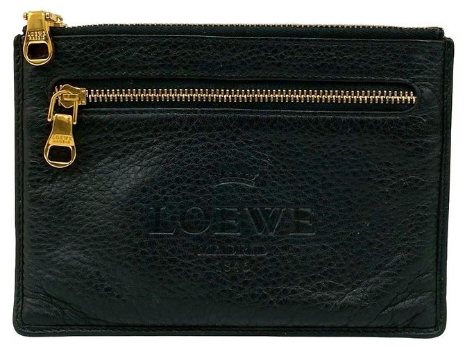Monedero de cuero negro Loewe