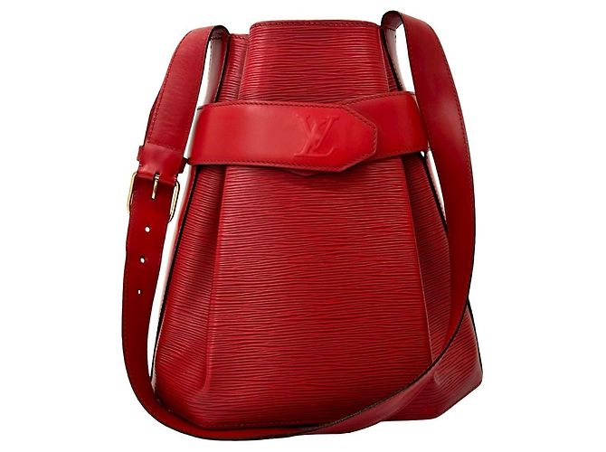 Louis Vuitton Paul Epi Leder Tote Bag Rot