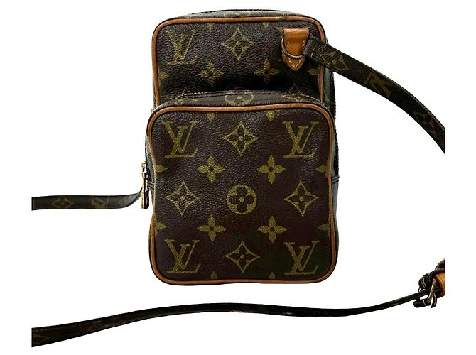 Mini borsa a spalla in pelle Monogram Amazon di Louis Vuitton Marrone