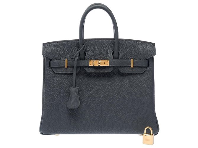 Hermès Bolsa HERMES Birkin 25 em Couro Cinza - 103280