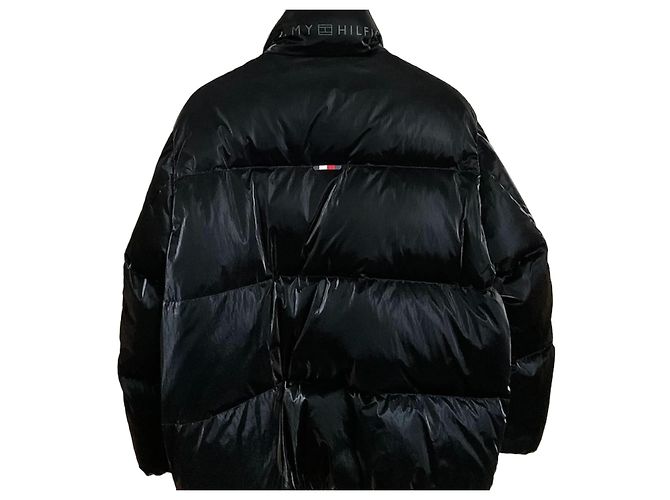 Giacca a Piuma Tommy Hilfiger Nero Lucido Nylon