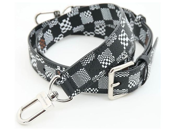 Louis Vuitton Tracolla Nigo X Virgil Abloh damier distorted Nero Bianco