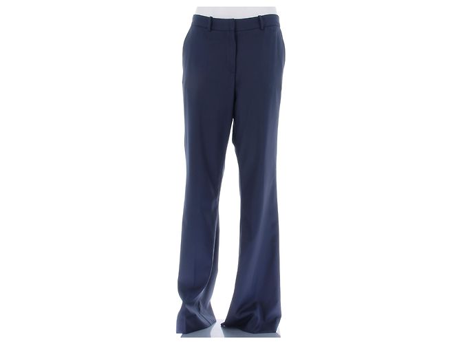 Calça de terno DMN azul marinho de lã