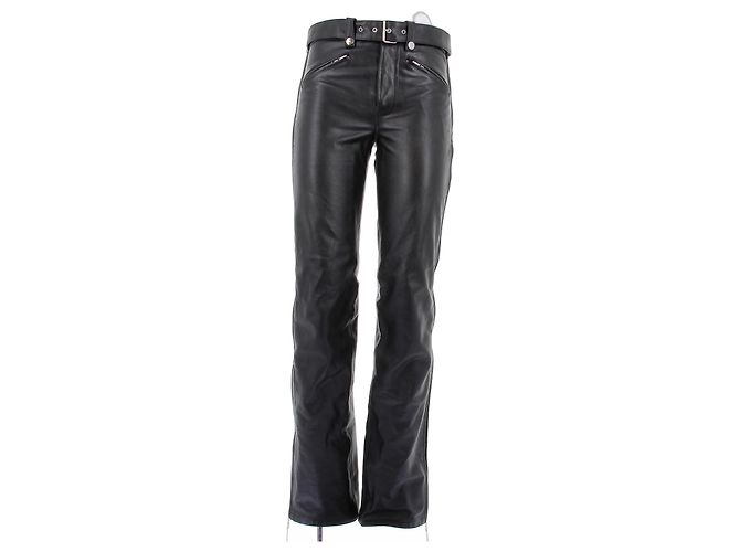 Balenciaga Pantaloni in pelle nera Nero