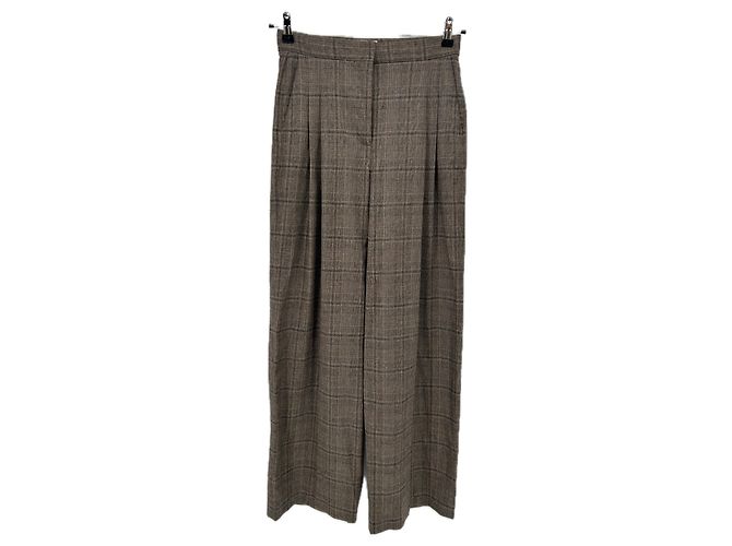 Ba&Sh Weite karierte Hose Braun