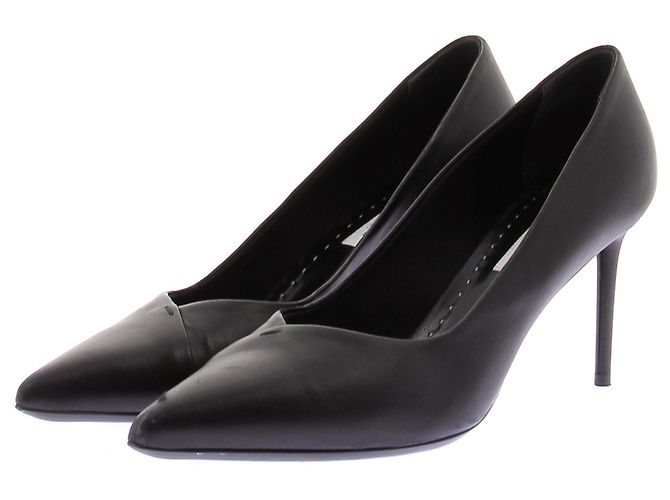 Max Mara Black Leather Pumps Size 40